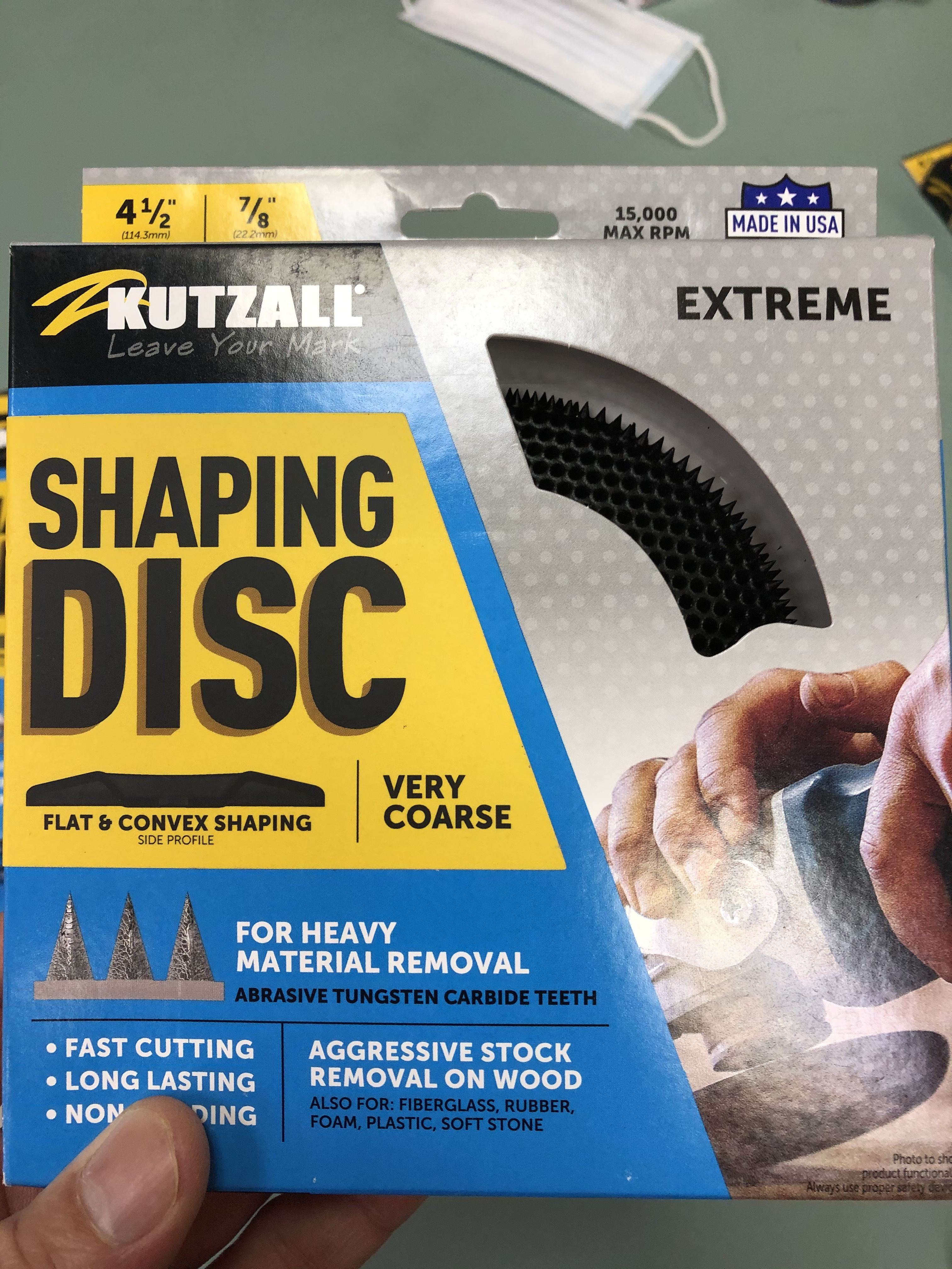 Диск шлифовальный Kutzall Shaping Disc, плоский, чёрный, very coarse (extreme), D115мм, посадка 22мм