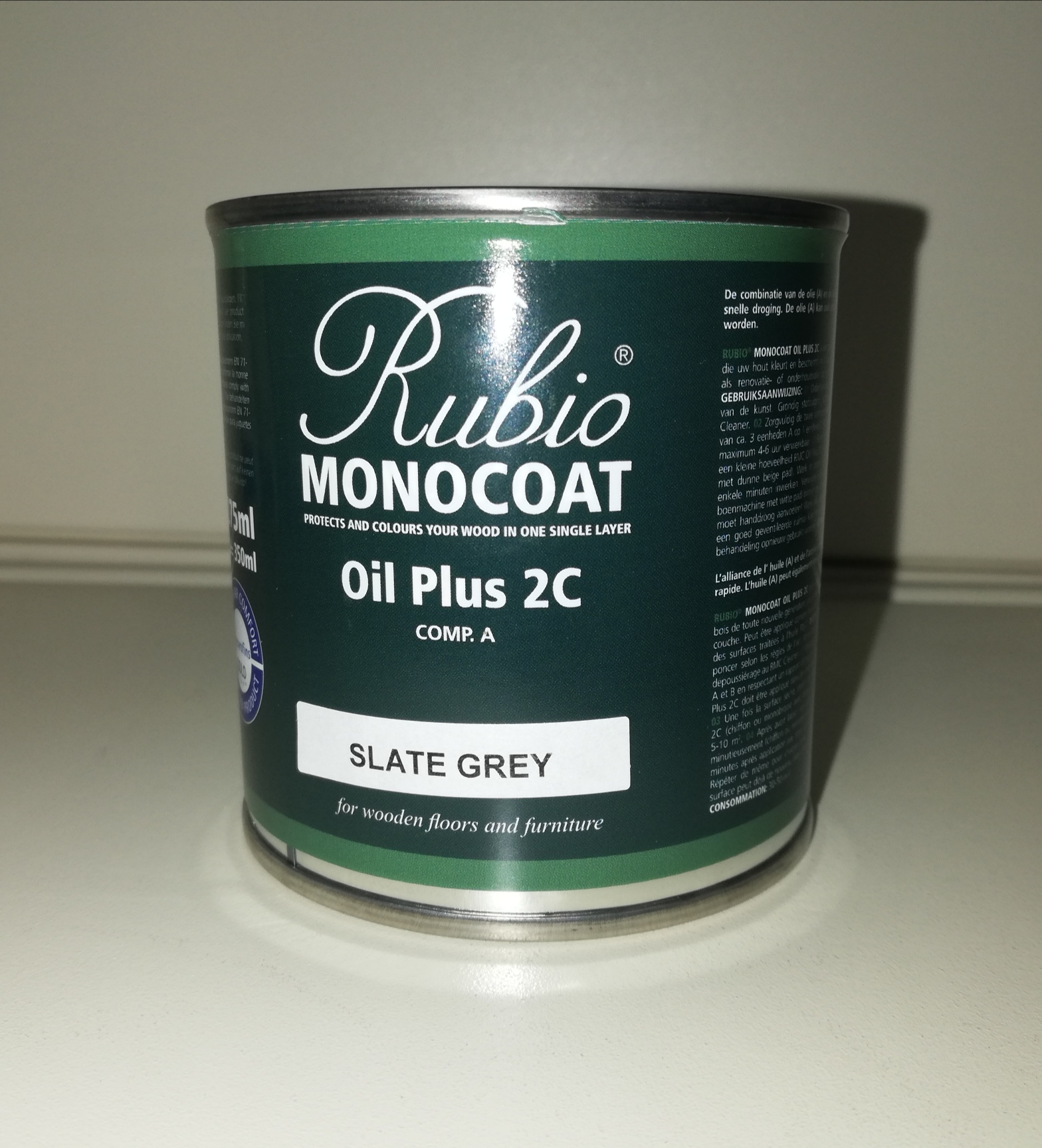 Масло Rubio Monocoat Oil plus 2C comp A Slate Grey 275 мл.
