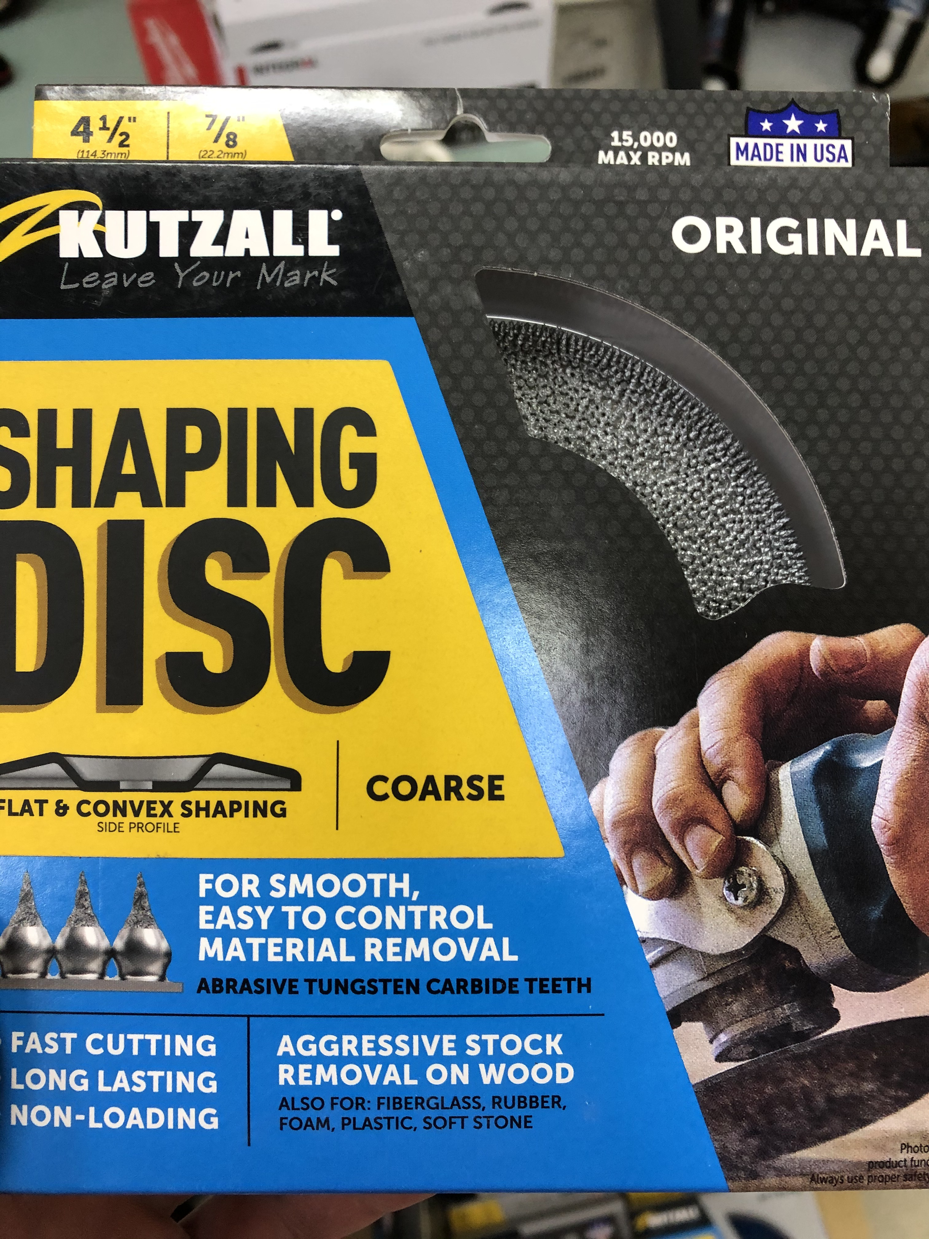 Диск шлифовальный Kutzall Dish Wheel,  плоский, серебряный, coarse (original), D115мм, посадка 22мм