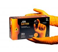 Перчатки нескользящие однораз. нитриловые JSN NATRIX, размер XL, оранж